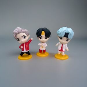 McDonald's x BTS TinyTAN Happy Meal Figurines RM Jin Suga Set of 3